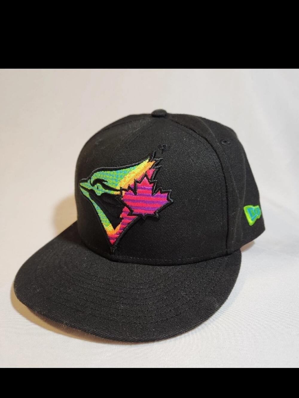 New Era 59FIFTY Toronto Blue Jays Fitted Hat 7 1/2 Custom Rainbow Colorway